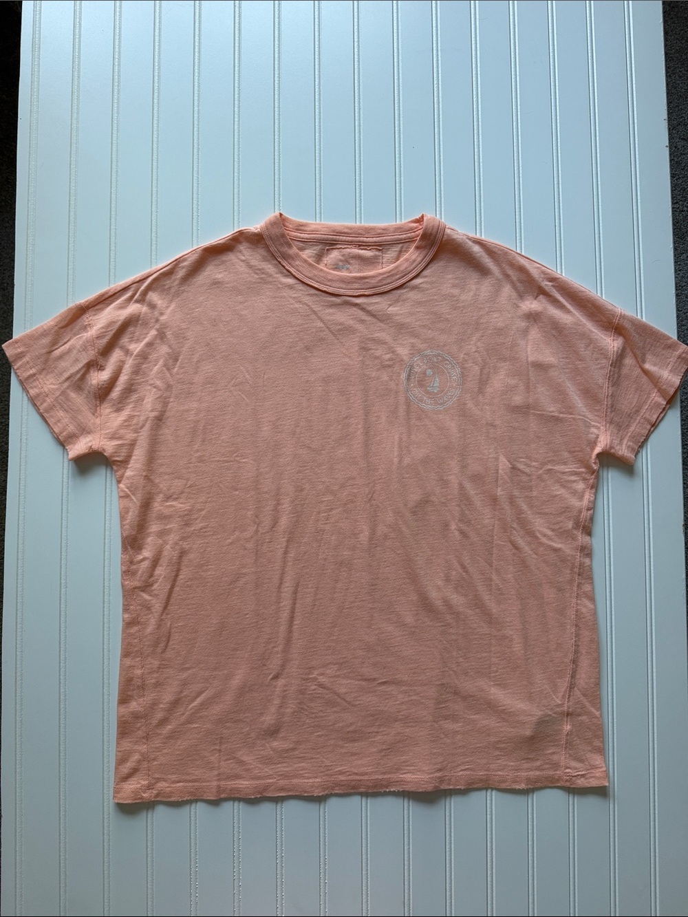 aerie Peach Short-Sleeve oversized Crewneck Tee size small